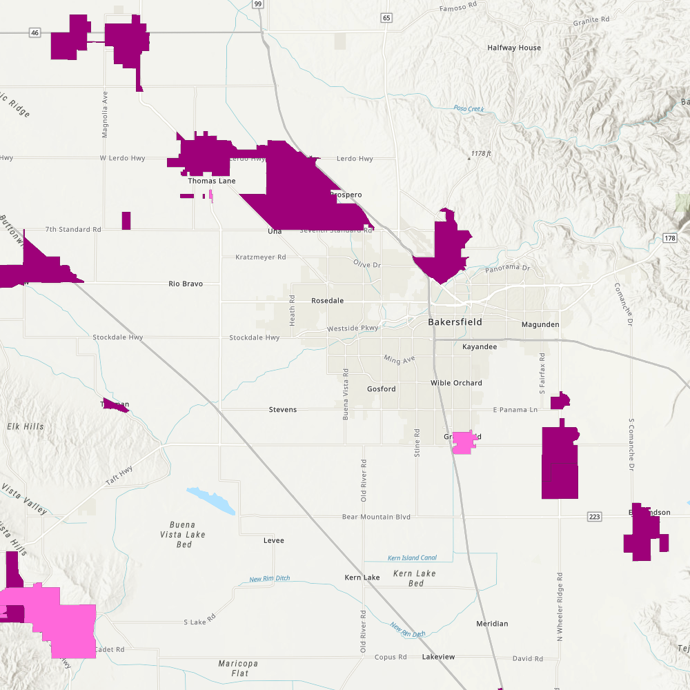 The Disadvantaged Communities Mapping tool highlights disadvantaged areas based on designated places