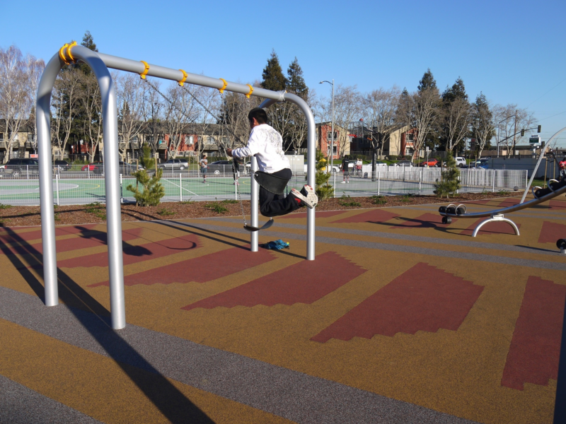 Girl on a swing.